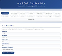 Arts & Crafts Calculator Suite screenshot