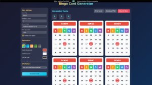 Bingo Card Generator screenshot