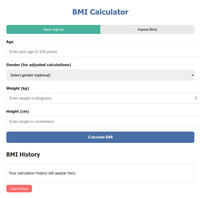 BMI Calculator screenshot