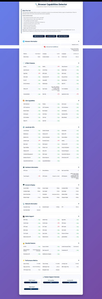 Browser Capabilities Detector screenshot