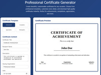Certificate Generator screenshot