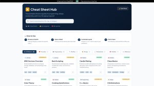 Cheat Sheet Hub screenshot