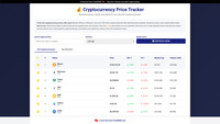 Cryptocurrency Price Tracker screenshot
