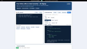 cURL to Code Converter screenshot