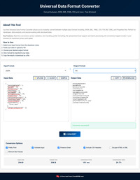 Universal Data Format Converter screenshot