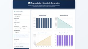 Depreciation Schedule Generator screenshot