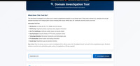 Domain Name Investigator screenshot