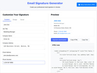 Email Signature Generator screenshot