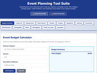 Event Planning Tools Suite screenshot