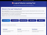 Logical Fallacies Learning Tool screenshot