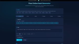 Online Hash Generator screenshot