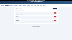 Home Maintenance Manager screenshot