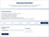 .htaccess File Builder screenshot