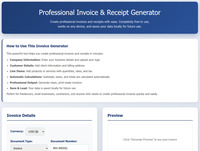 Invoice/Receipt Generator screenshot