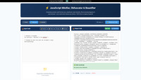JavaScript minifier screenshot