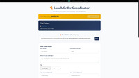 Lunch Order Coordinator screenshot