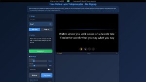 Lyric Teleprompter screenshot