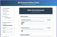 Restaurant Menu Creator screenshot