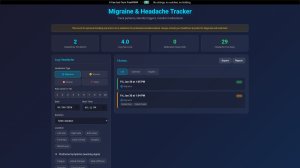 Migraine Management Tool screenshot