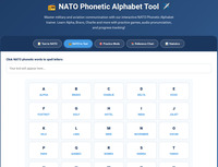 NATO Phonetic Alphabet Tool screenshot