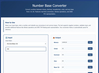 Number base converter screenshot
