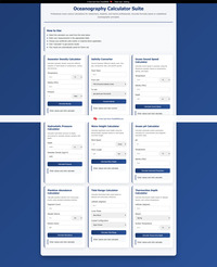 Oceanography Calculator Suite screenshot