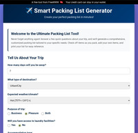 Packing List Generator screenshot