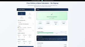 p-Value Calculator screenshot