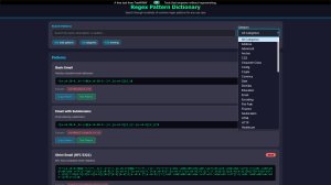 Regex Pattern Dictionary screenshot