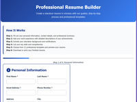 Resume creator screenshot