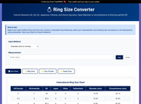 Ring Size Converter screenshot
