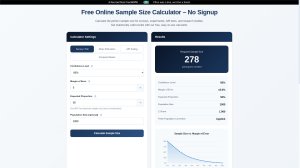 Sample Size Calculator screenshot