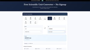 Scientific Unit Converter screenshot