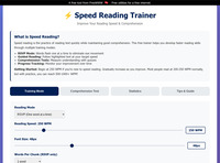 Speed Reading Trainer screenshot