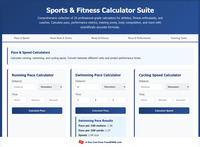 Sports & Fitness Calculator Suite screenshot