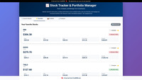 Stock Tracker & Portfolio Manager screenshot