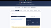 Model Train Calculator Suite screenshot