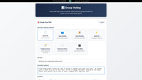 Group voting / survey app screenshot