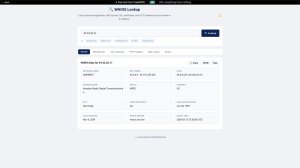WHOIS Lookup screenshot