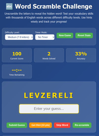 Word Scramble Game screenshot
