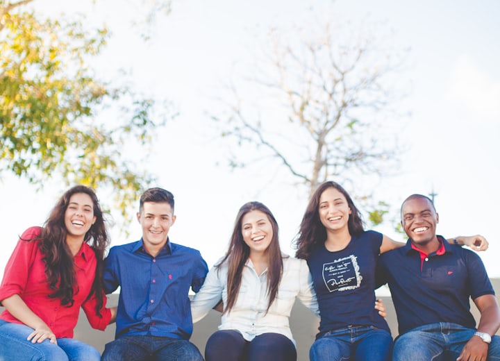 A diverse group of students